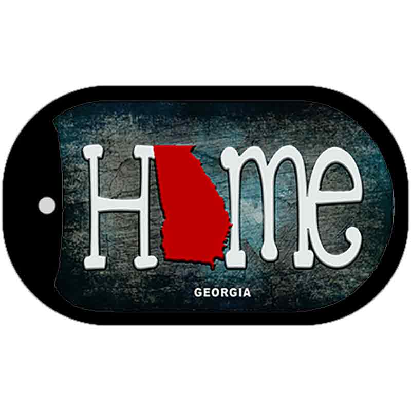 Georgia Home State Outline Novelty Dog Tag Necklace DT-12001 2" x 1" Dog Tag (DT)