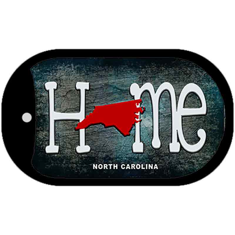 North Carolina Home State Outline Novelty Dog Tag Necklace DT-12024 2" x 1" Dog Tag (DT)