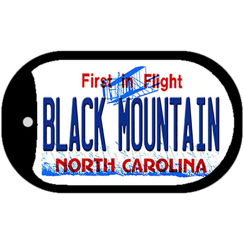 Black Mountain North Carolina Novelty Metal Dog Tag Necklace DT-12051 2" x 1" Dog Tag (DT)