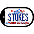 Stokes North Carolina State Novelty Metal Dog Tag Necklace DT-12088 2" x 1" Dog Tag (DT)