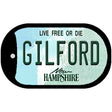 Gilford New Hampshire Novelty Metal Dog Tag Necklace DT-12168 2" x 1" Dog Tag (DT)
