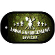 Lawn Enforcement Gnome Novelty Metal Dog Tag Necklace DT-12182 2" x 1" Dog Tag (DT)
