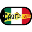 Caution Mexico Flag Novelty Metal Dog Tag Necklace DT-12188