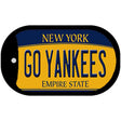 Go Yankees New York Novelty Metal Dog Tag Necklace DT-12209 2" x 1" Dog Tag (DT)