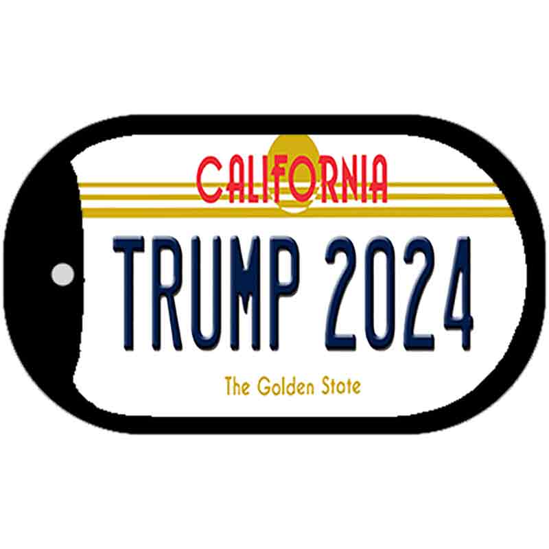 Trump 2024 California Novelty Metal Dog Tag Necklace DT-12220 2" x 1" Dog Tag (DT)