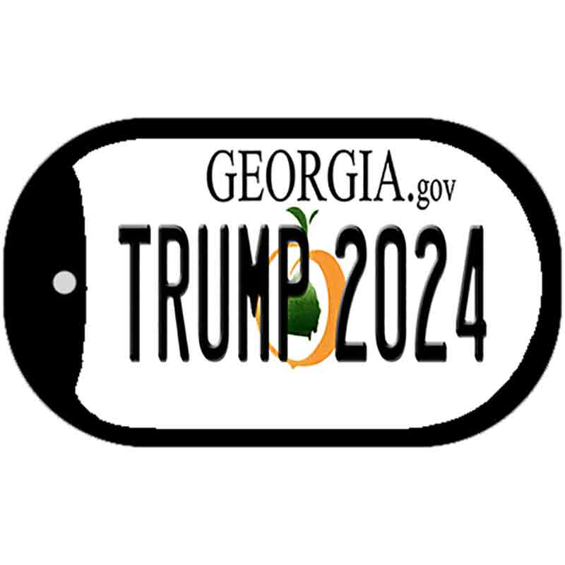 Trump 2024 Georgia Novelty Metal Dog Tag Necklace DT-12225 2" x 1" Dog Tag (DT)