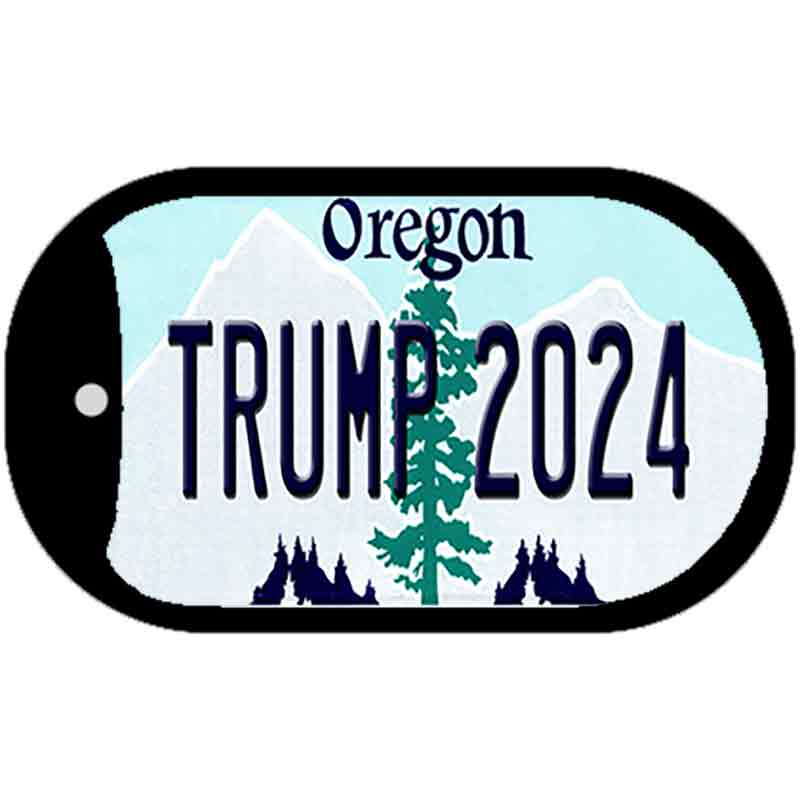 Trump 2024 Oregon Novelty Metal Dog Tag Necklace DT-12250 2" x 1" Dog Tag (DT)