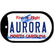 North Carolina Aurora Novelty Metal Dog Tag Necklace DT-12294 2" x 1" Dog Tag (DT)
