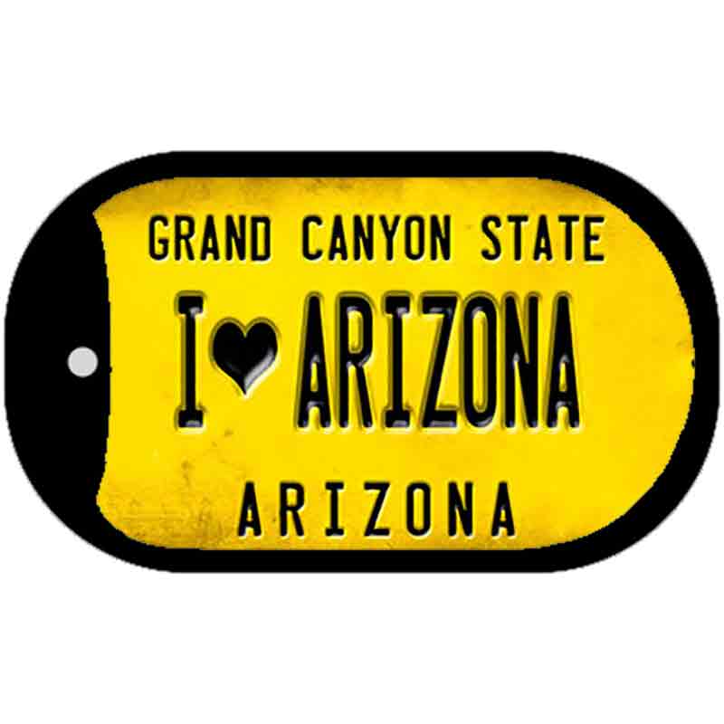I Love Arizona Novelty Metal Dog Tag Necklace DT-12310