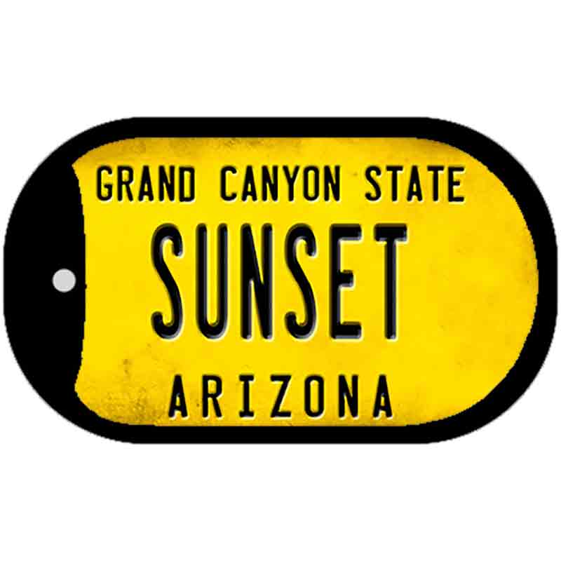 Arizona Sunset Novelty Metal Dog Tag Necklace DT-12318