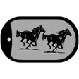Running Horses Novelty Metal Dog Tag Necklace DT-1233 2" x 1" Dog Tag (DT)