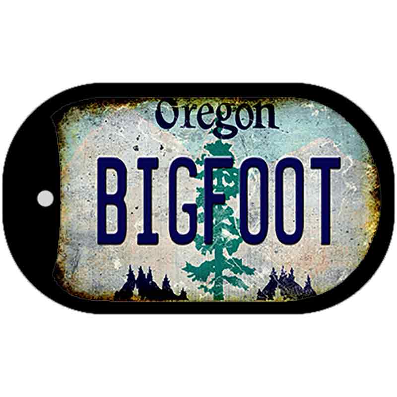 Bigfoot Oregon Novelty Metal Dog Tag Necklace DT-12484 2" x 1" Dog Tag (DT)