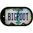 Bigfoot Oregon Novelty Metal Dog Tag Necklace DT-12484 2" x 1" Dog Tag (DT)