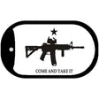 Come and Take It Novelty Metal Dog Tag Necklace DT-12491