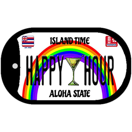 Happy Hour Novelty Metal Dog Tag Necklace DT-12582