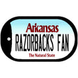Razorbacks Fan Novelty Metal Dog Tag Necklace DT-12645 2" x 1" Dog Tag (DT)