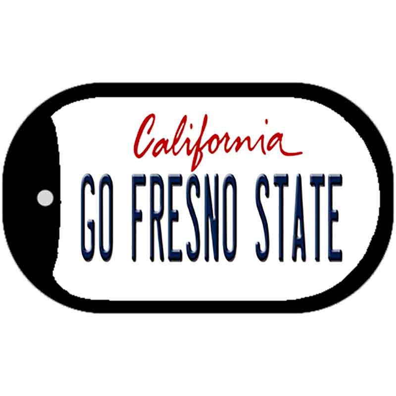 Go Fresno State Novelty Metal Dog Tag Necklace DT-12659