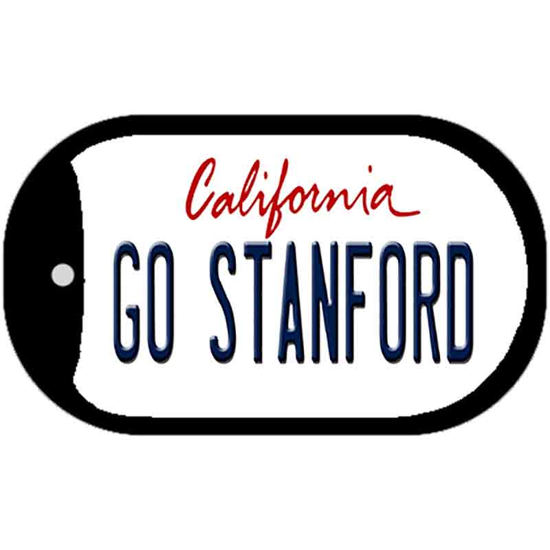 Go Stanford Novelty Metal Dog Tag Necklace DT-12671 2" x 1" Dog Tag (DT)