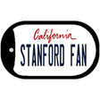 Stanford Fan Novelty Metal Dog Tag Necklace DT-12672 2" x 1" Dog Tag (DT)
