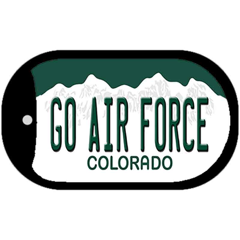 Go Air Force Novelty Metal Dog Tag Necklace DT-12688 2" x 1" Dog Tag (DT)