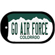 Go Air Force Novelty Metal Dog Tag Necklace DT-12688 2" x 1" Dog Tag (DT)