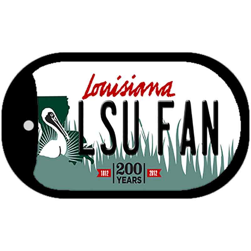LSU Fan Novelty Metal Dog Tag Necklace DT-12800