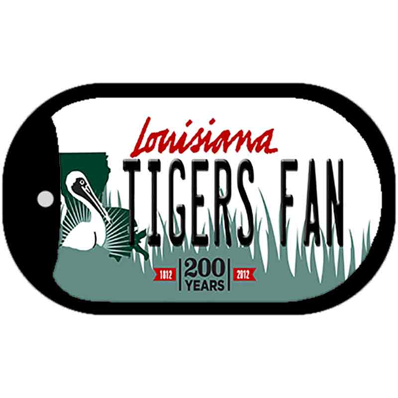 Tigers Fan Novelty Metal Dog Tag Necklace DT-12802