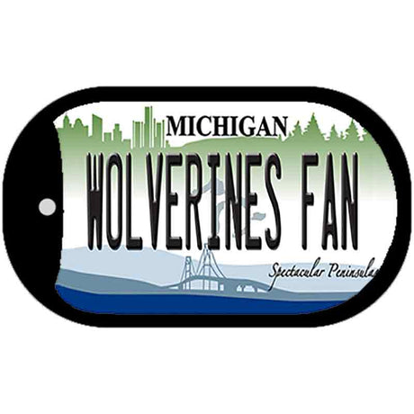 Wolverines Fan Novelty Metal Dog Tag Necklace DT-12834