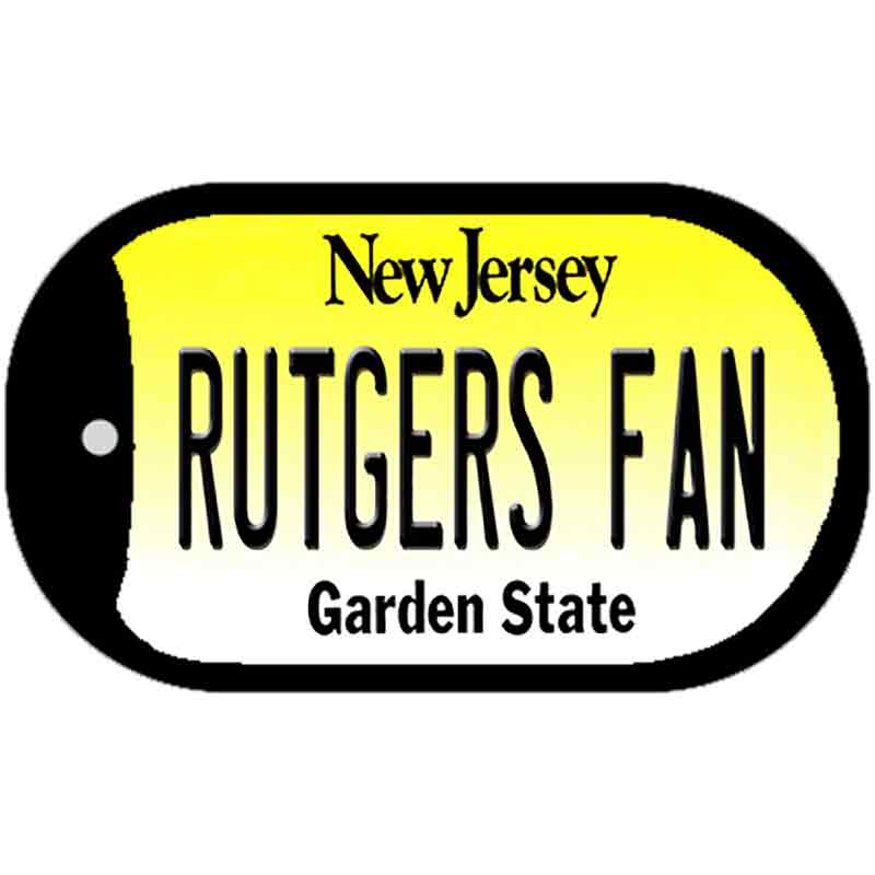 Rutgers Fan Novelty Metal Dog Tag Necklace DT-12891