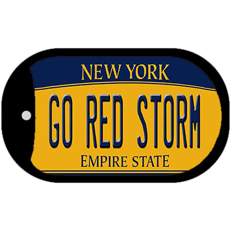 Go Red Storm Novelty Metal Dog Tag Necklace DT-12916 2" x 1" Dog Tag (DT)