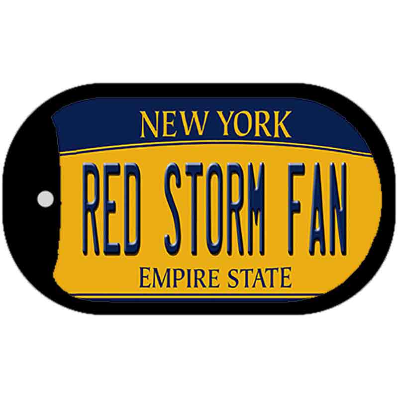 Red Storm Fan Novelty Metal Dog Tag Necklace DT-12917 2" x 1" Dog Tag (DT)
