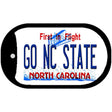 Go North Carolina State Novelty Metal Dog Tag Necklace DT-12942 2" x 1" Dog Tag (DT)