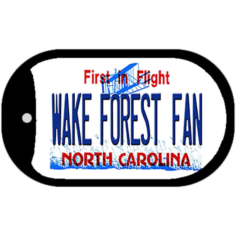 Wake Forest Fan Novelty Metal Dog Tag Necklace DT-12947 2" x 1" Dog Tag (DT)