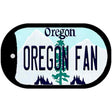 Oregon Fan Novelty Metal Dog Tag Necklace DT-12982 2" x 1" Dog Tag (DT)