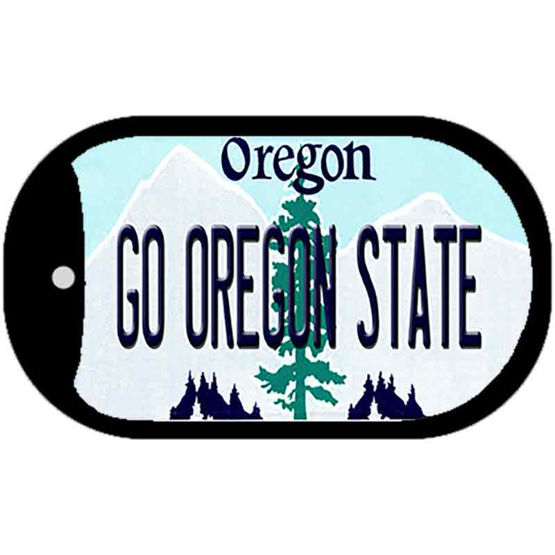 Go Oregon State Novelty Metal Dog Tag Necklace DT-12985 2" x 1" Dog Tag (DT)