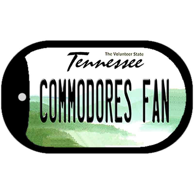 Commodores Fan Novelty Metal Dog Tag Necklace DT-13032 2" x 1" Dog Tag (DT)
