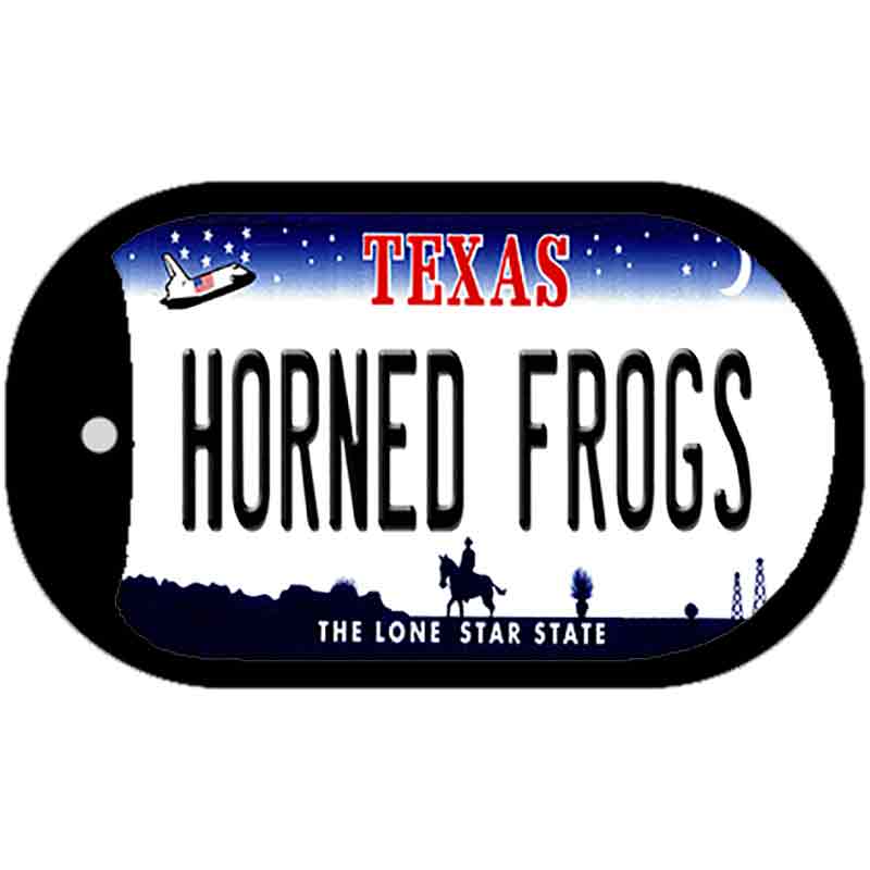 Horned Frogs Novelty Metal Dog Tag Necklace DT-13052 2" x 1" Dog Tag (DT)