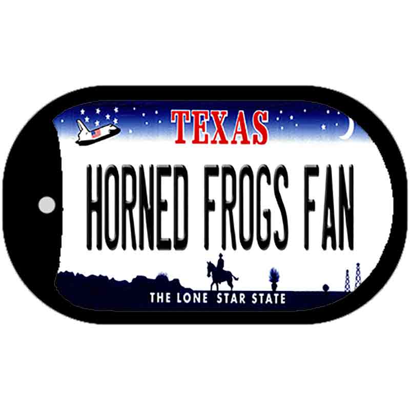 Horned Frogs Fan Novelty Metal Dog Tag Necklace DT-13054 2" x 1" Dog Tag (DT)