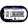 Go Longhorns Novelty Metal Dog Tag Necklace DT-13063 2" x 1" Dog Tag (DT)