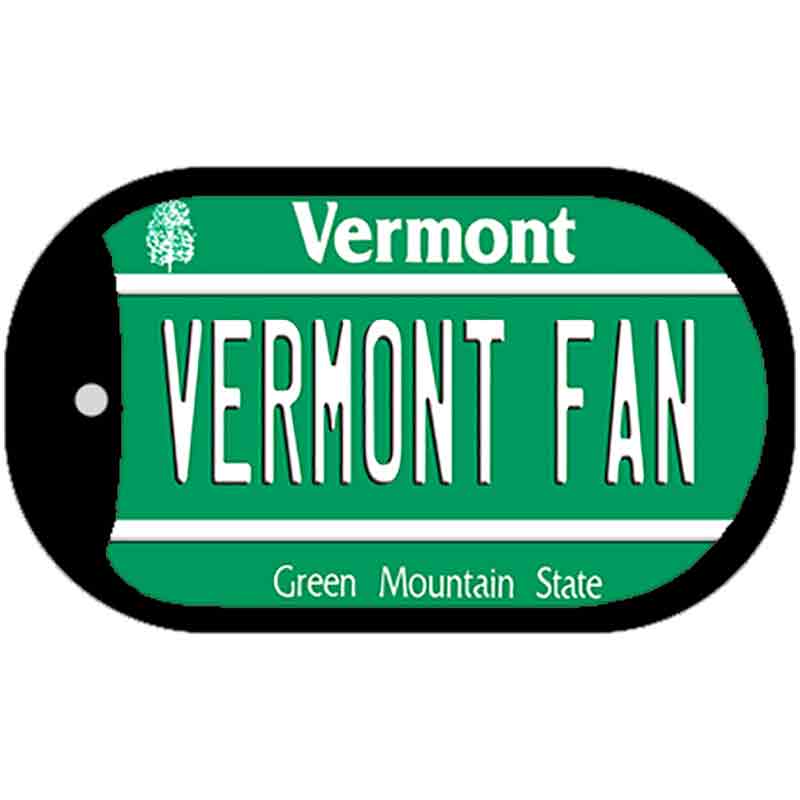 Vermont Fan Novelty Metal Dog Tag Necklace DT-13075