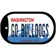 Go Bulldogs Novelty Metal Dog Tag Necklace DT-13091