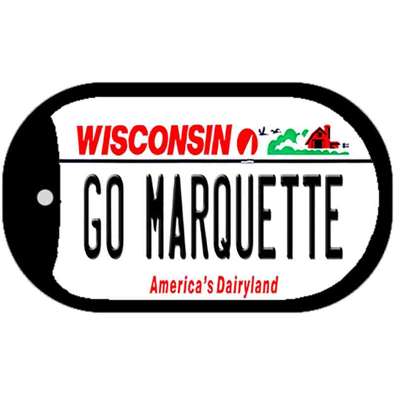 Go Marquette Novelty Metal Dog Tag Necklace DT-13115 2" x 1" Dog Tag (DT)