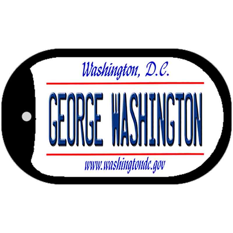 George Washington Novelty Metal Dog Tag Necklace DT-13129 2" x 1" Dog Tag (DT)