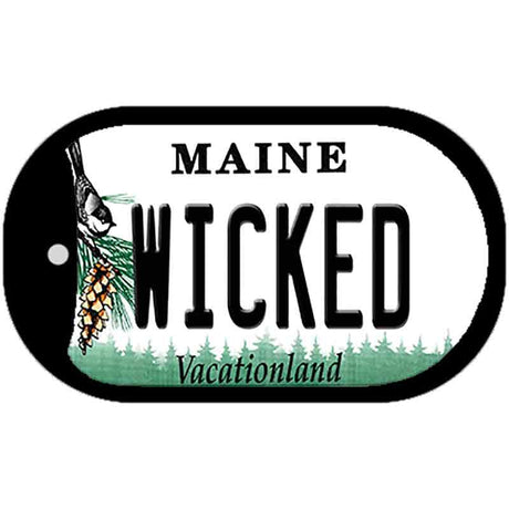 Wicked Maine Novelty Metal Dog Tag Necklace DT-13148
