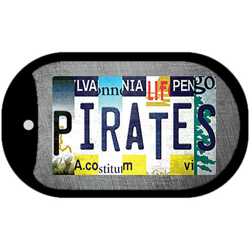 Pirates Strip Art Novelty Metal Dog Tag Necklace DT-13203