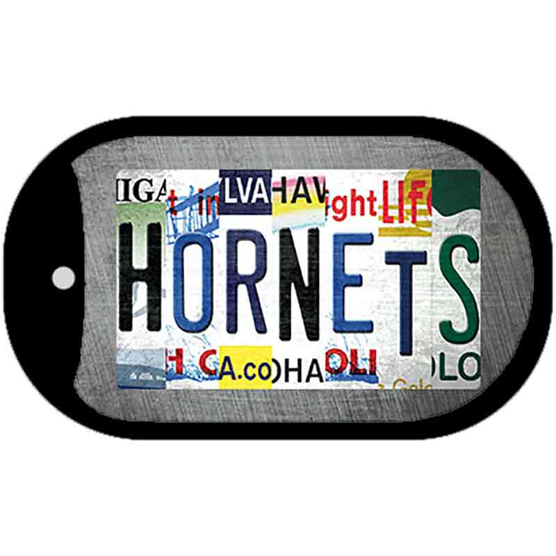Hornets Strip Art Novelty Metal Dog Tag Necklace DT-13216 2" x 1" Dog Tag (DT)