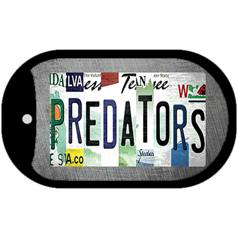 Predators Strip Art Novelty Metal Dog Tag Necklace DT-13266 2" x 1" Dog Tag (DT)