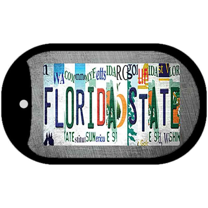 Florida State Strip Art Novelty Metal Dog Tag Necklace DT-13277 2" x 1" Dog Tag (DT)
