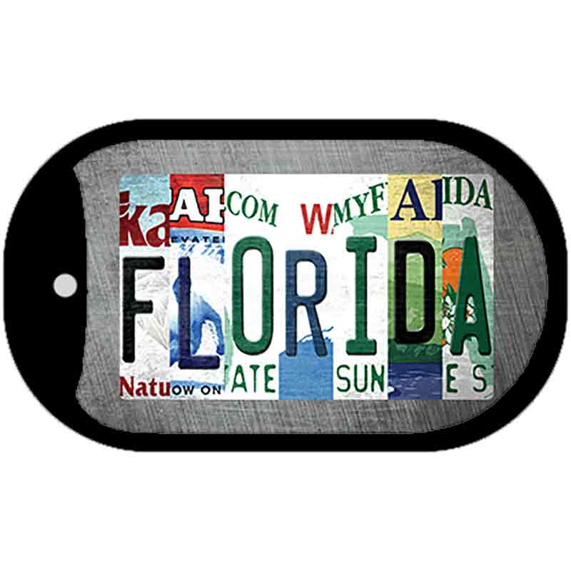 Florida Strip Art Novelty Metal Dog Tag Necklace DT-13278 2" x 1" Dog Tag (DT)