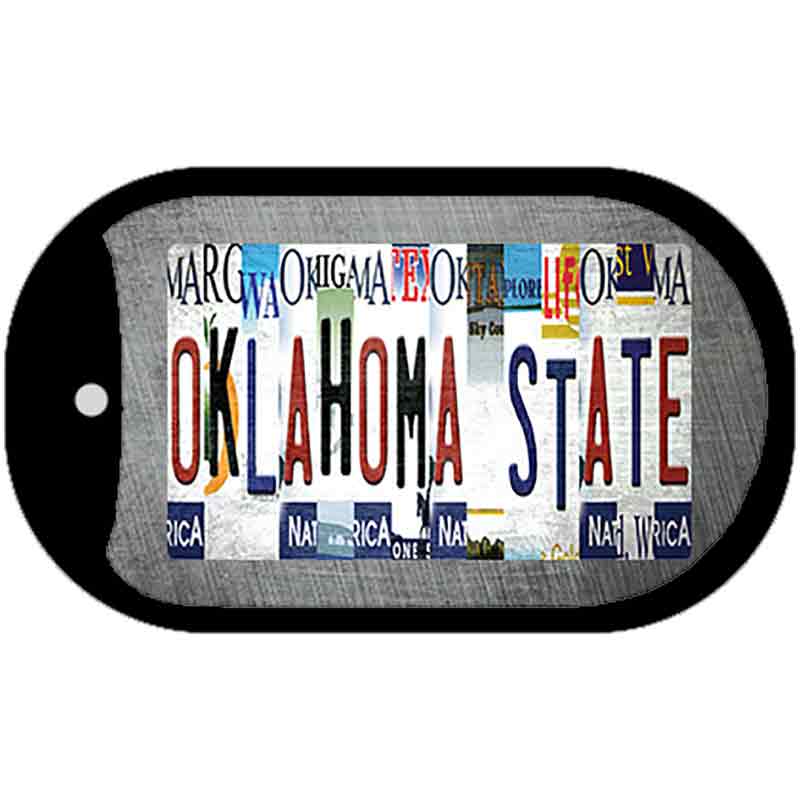 Oklahoma State Strip Art Novelty Metal Dog Tag Necklace DT-13294